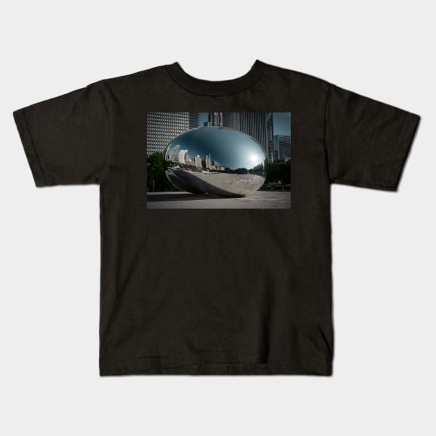 Distorted Michigan Ave Kids T-Shirt by Enzwell